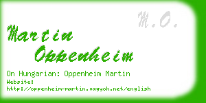 martin oppenheim business card